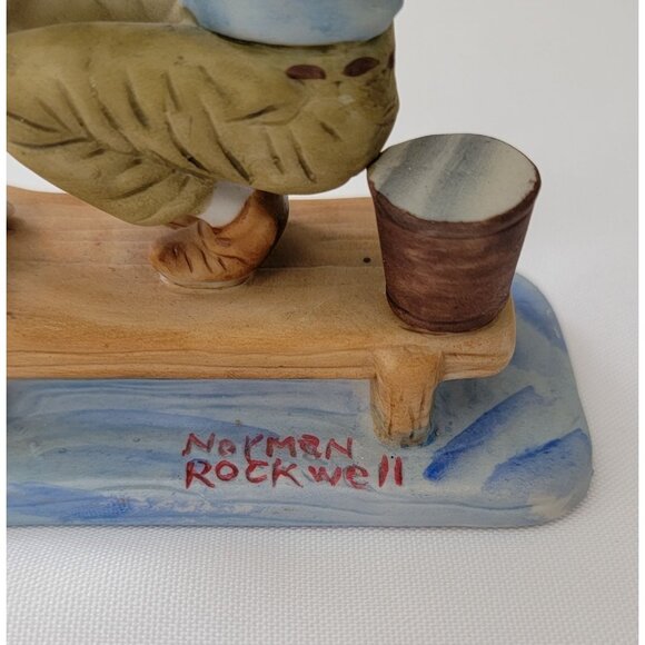 Vintage 1983 Norman Rockwell Summer Father Son Figurine Statue - Picture 7 of 8